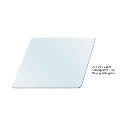 95 x 70 x 6 mm Anrührplatter, Glas Maxing slab, glass